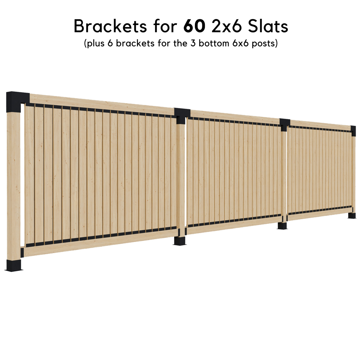 Up to 36' Stand-Alone Backyard Privacy Wall Kit (2 Wall Sections w/ 6x6 Frame)