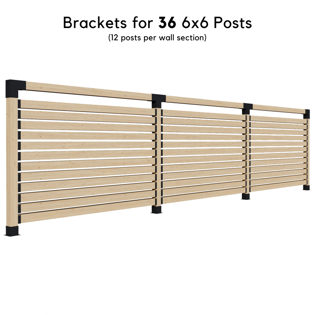 Up to 36' Stand-Alone Backyard Privacy Wall Kit (2 Wall Sections w/ 6x6 Frame)