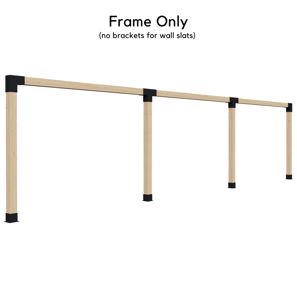 Up to 36' Stand-Alone Backyard Privacy Wall Kit (2 Wall Sections w/ 6x6 Frame)