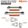 TMG-04B-LF-900 PTO Shaft for TFMS50, TFMS60, and TFMS72