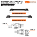 TMG-05B-LF-1800 PTO Shaft for TMG-TFMO80, TMG-TFMO90