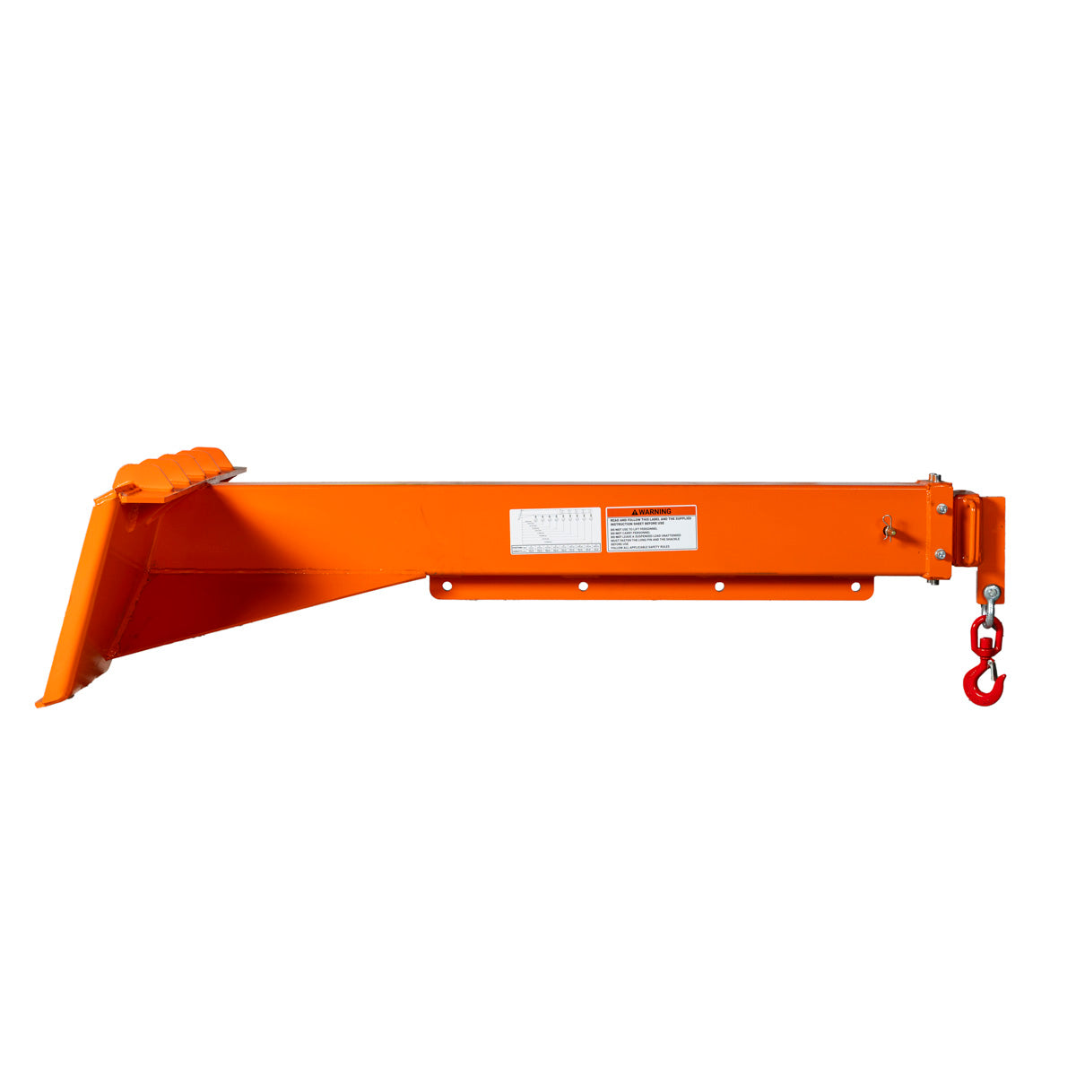 Skid Steer Telescopic Jib Crane, 5000 lb Capacity, Adjustable 72”-120” Boom with 3-Ton Hook, TMG-SJC55