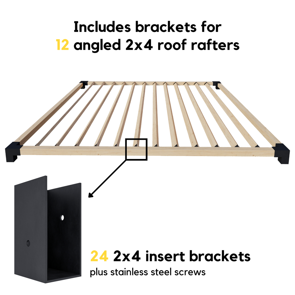 Bracket Kit for a Small Wooden Pergola