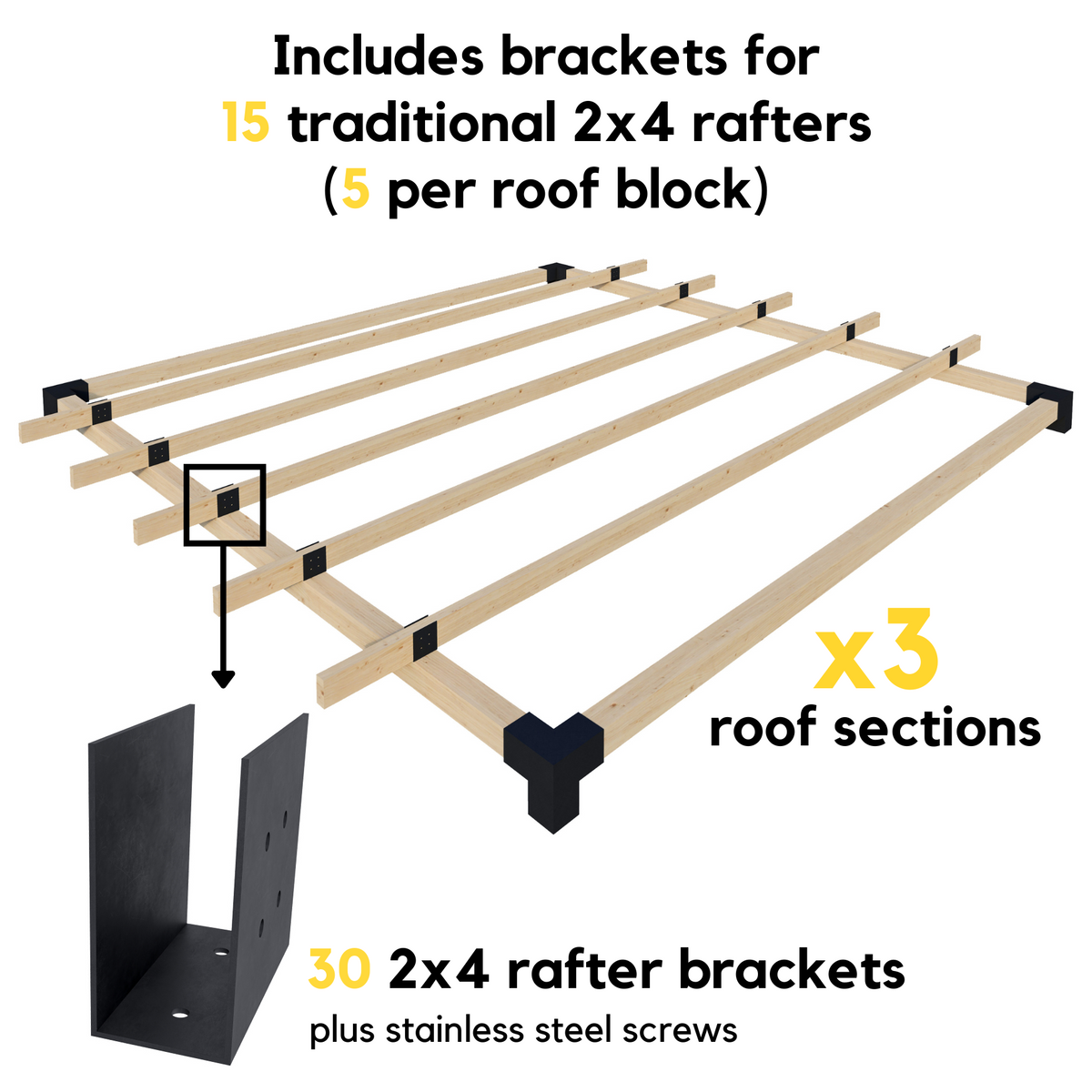Over Patio / Hot Tub / Jacuzzi Pergola Kit