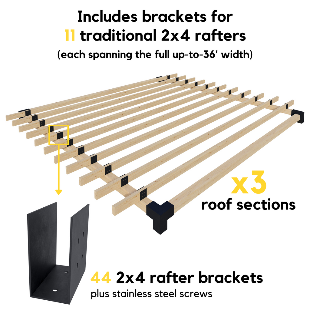 Outdoor Attached Pergola Kit