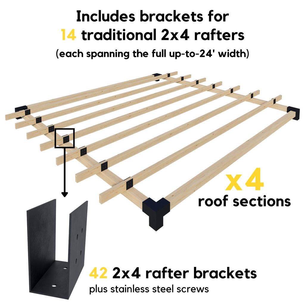 Heavy-Duty Pergola Brackets Kit