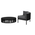 2 Piece Skye Patio Set. Black with Cast Slate color cushions.