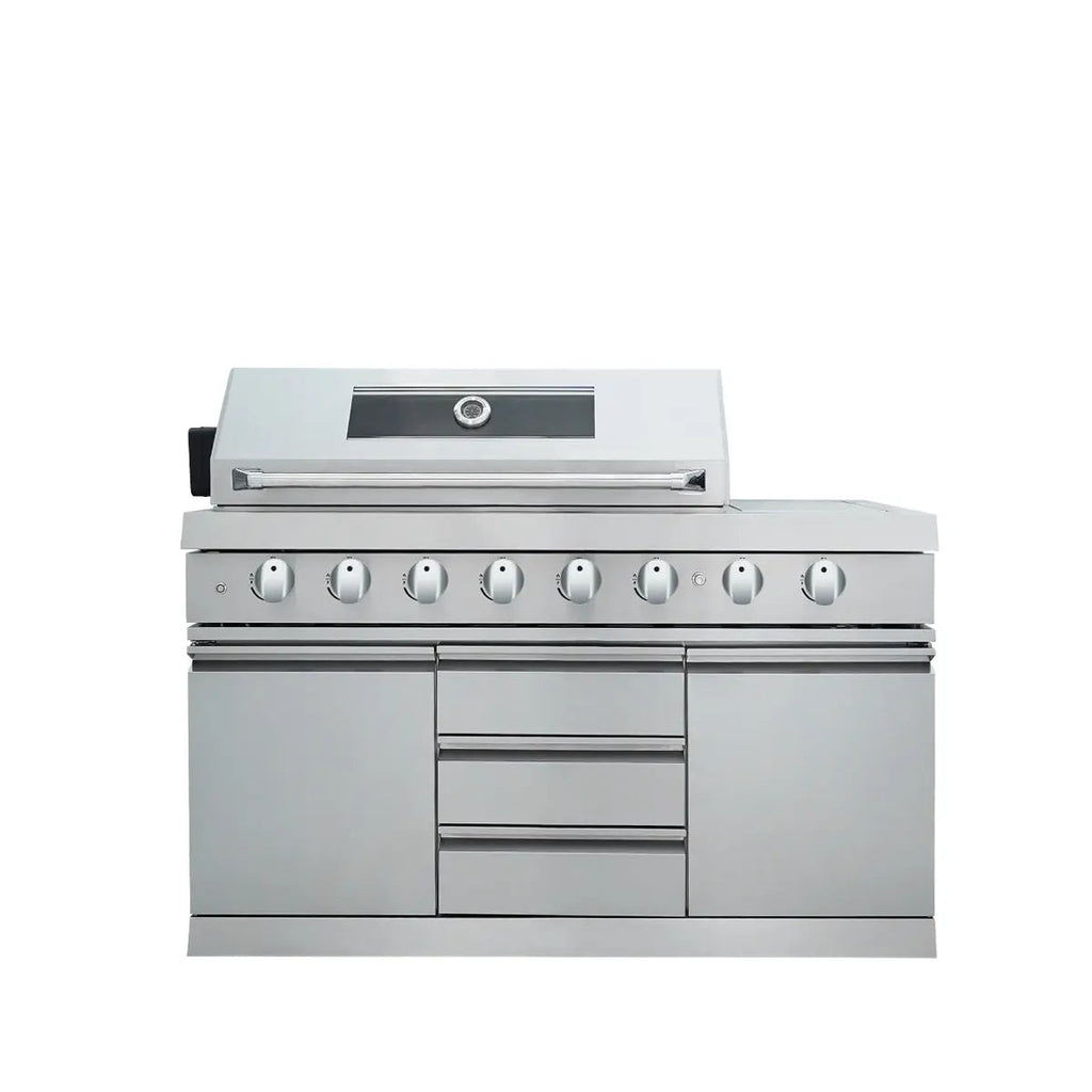Stainless Steel Outdoor Kitchen, 6 Main Burners, Rear Burner, Side Burner, Integrated Sink & Refrigerator, CSA/CE Certified, TMG-LKS08