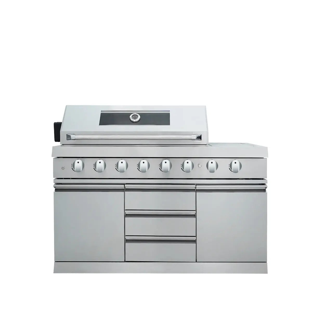 Stainless Steel Outdoor Kitchen, 6 Main Burners, Rear Burner, Side Burner, Integrated Sink & Refrigerator, CSA/CE Certified, TMG-LKS08