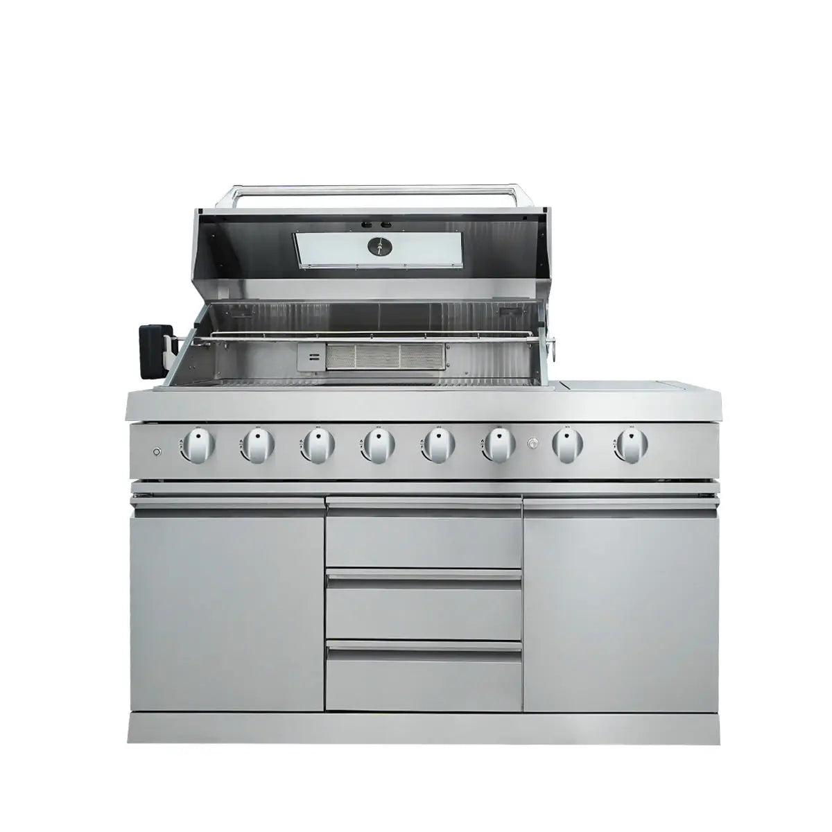 Stainless Steel Outdoor Kitchen, 6 Main Burners, Rear Burner, Side Burner, Integrated Sink & Refrigerator, CSA/CE Certified, TMG-LKS08