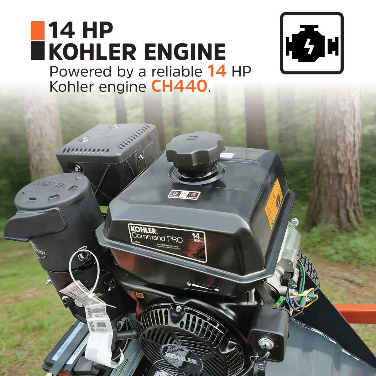 48" ATV Flail Mower Slasher with 14 HP Kohler Engine and Tow-Behind Side Shift, TMG-AFM48K