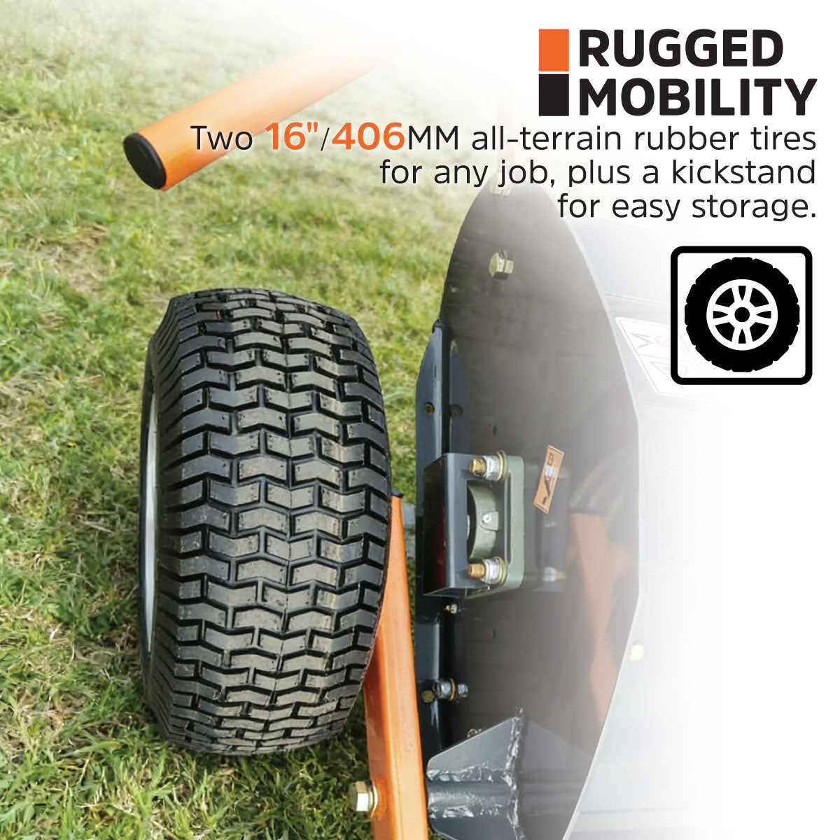48" ATV Flail Mower Slasher with 14 HP Kohler Engine and Tow-Behind Side Shift, TMG-AFM48K