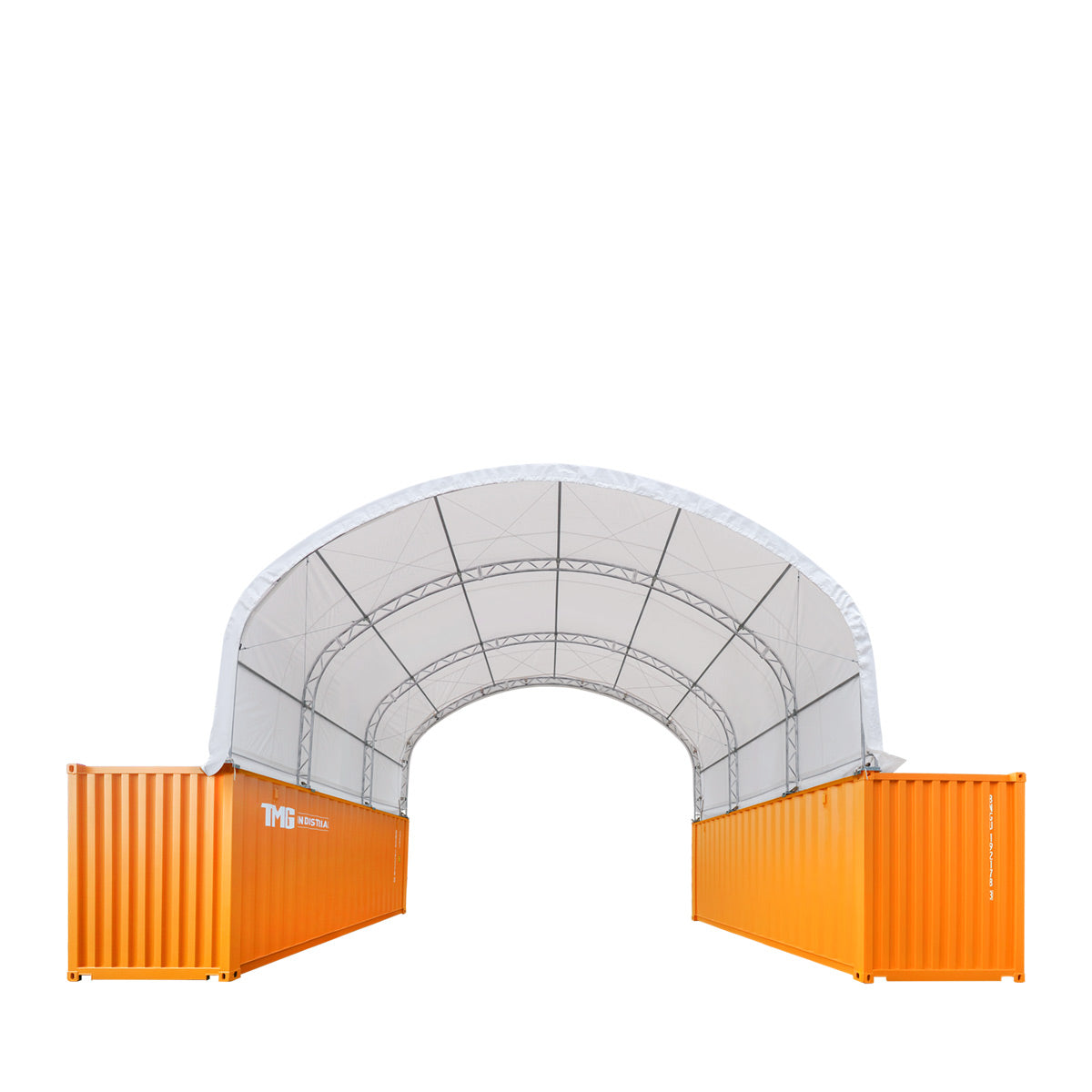 30' x 20' Dual Truss Container Shelter with Heavy Duty 17 oz PVC Cover, TMG-DT3022C