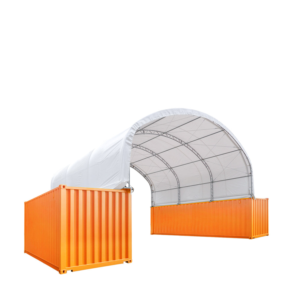 30' x 20' Dual Truss Container Shelter with Heavy Duty 17 oz PVC Cover, TMG-DT3022C