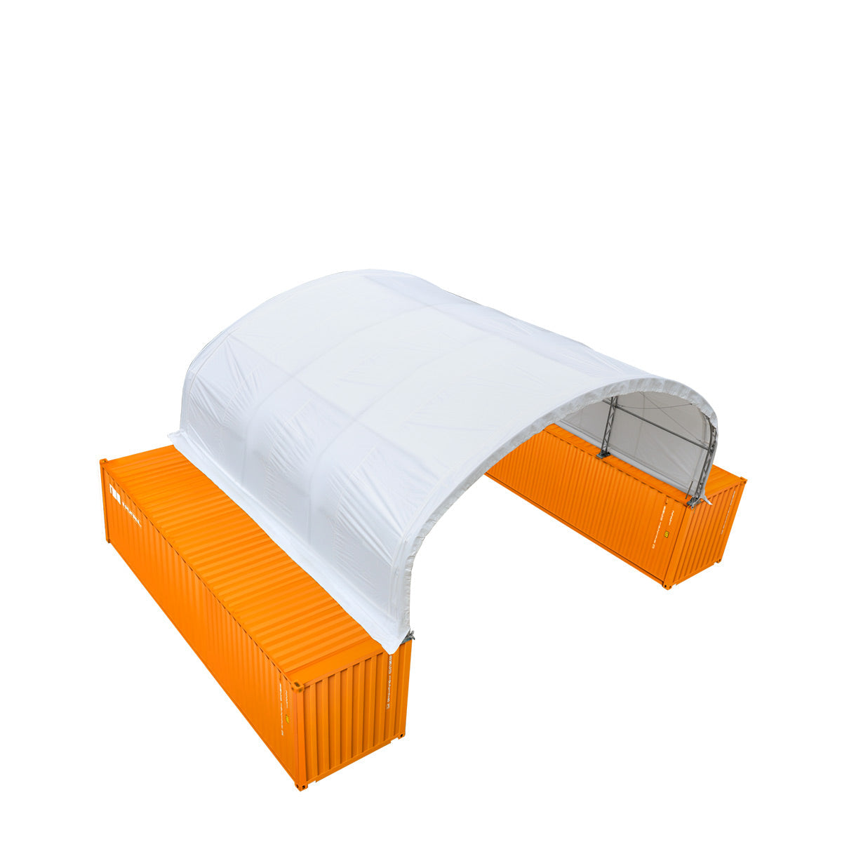 30' x 20' Dual Truss Container Shelter with Heavy Duty 17 oz PVC Cover, TMG-DT3022C