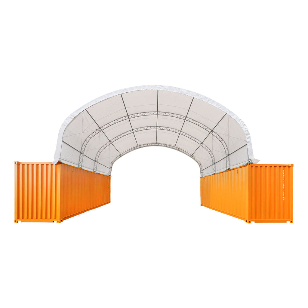 40' x 20' Dual Truss Container Shelter with Heavy Duty 21 oz PVC Cover, TMG-DT4022C-V2