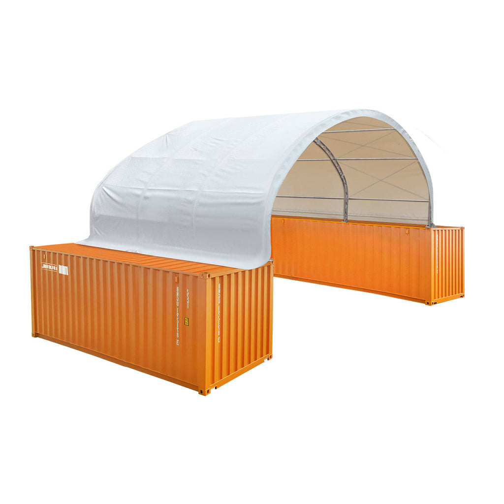 40' x 20' Dual Truss Container Shelter with Heavy Duty 21 oz PVC Cover, TMG-DT4022C-V2