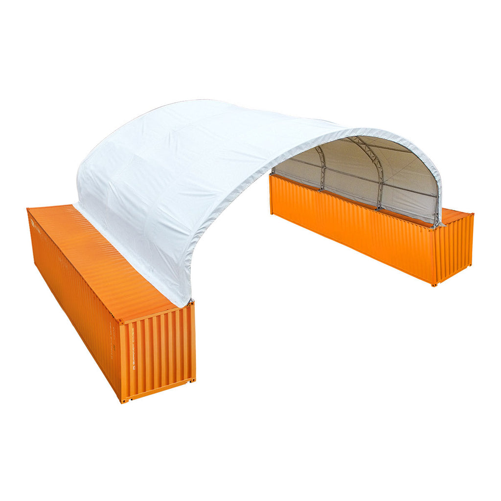 40' x 20' Dual Truss Container Shelter with Heavy Duty 21 oz PVC Cover, TMG-DT4022C-V2