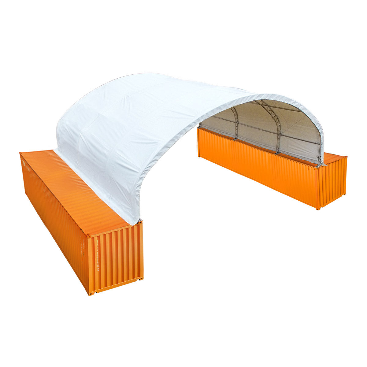 40' x 20' Dual Truss Container Shelter with Heavy Duty 21 oz PVC Cover, TMG-DT4022C-V2