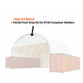 Partial Front Drop Kit for DT40 Series Container Shelters, PVC 610 Cover Panel and Steel Frames, TMG-DT40FCF
