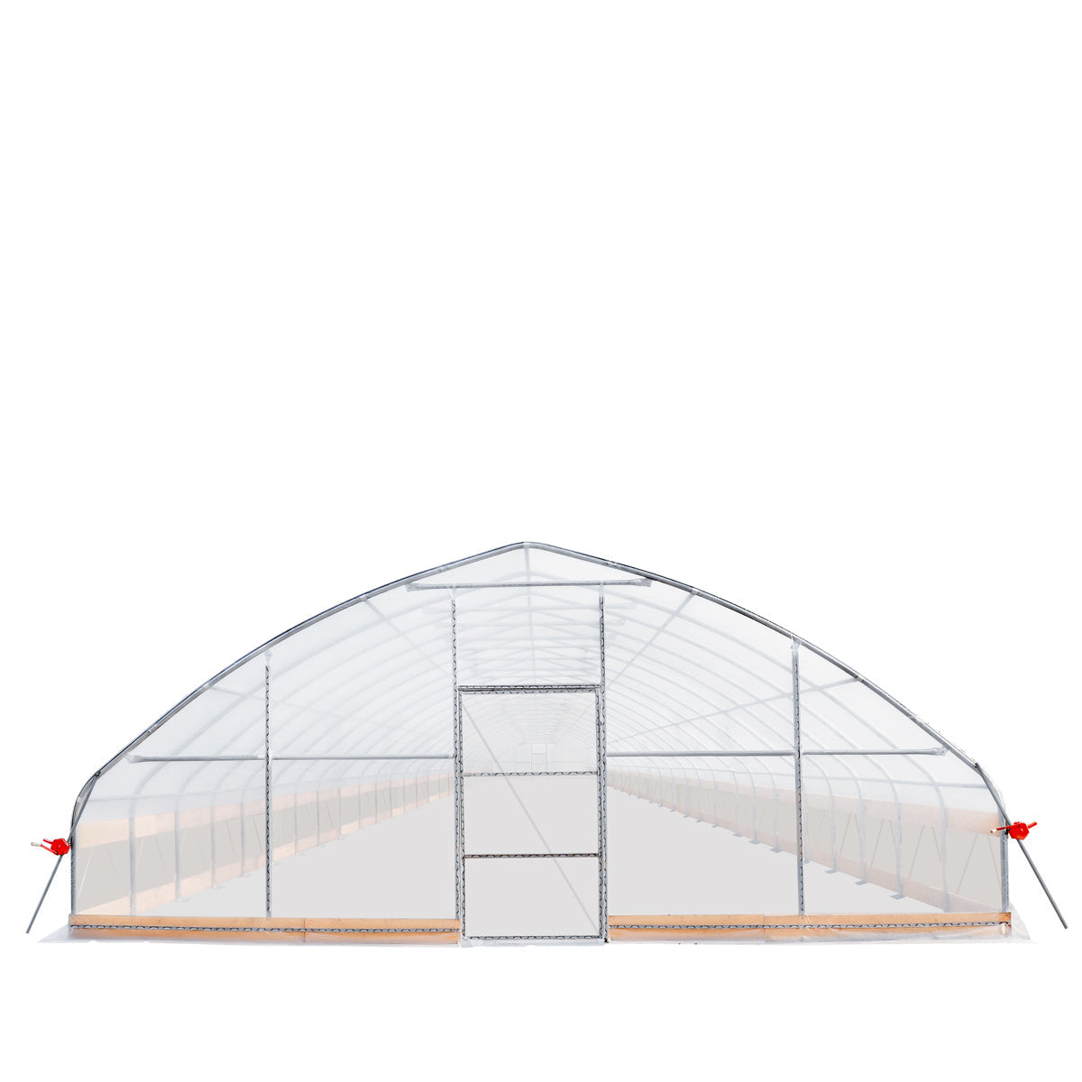 25' x 100' Tunnel Greenhouse Grow Tent w/6 Mil Clear EVA Plastic Film, Cold Frame, Hand Crank Roll-Up Sides, Peak Ceiling Roof, TMG-GH25100-V2 (Previously GH25100)
