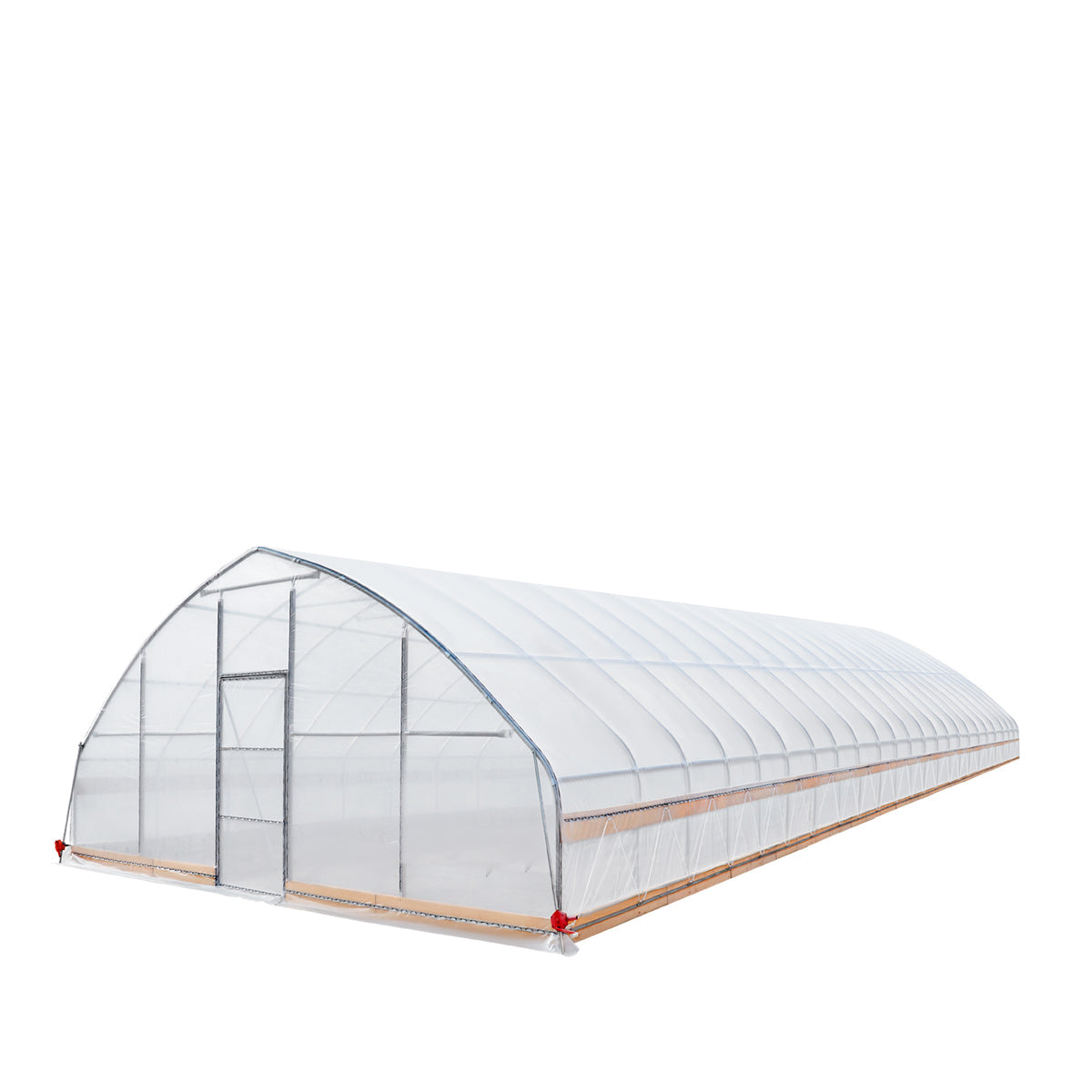 25' x 100' Tunnel Greenhouse Grow Tent w/6 Mil Clear EVA Plastic Film, Cold Frame, Hand Crank Roll-Up Sides, Peak Ceiling Roof, TMG-GH25100-V2 (Previously GH25100)