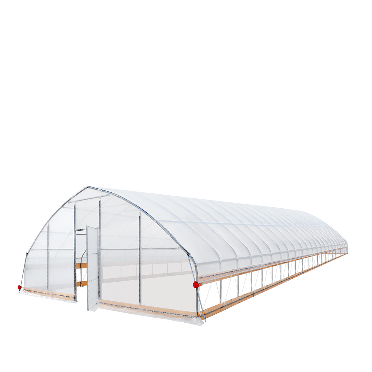 25' x 100' Tunnel Greenhouse Grow Tent w/6 Mil Clear EVA Plastic Film, Cold Frame, Hand Crank Roll-Up Sides, Peak Ceiling Roof, TMG-GH25100-V2 (Previously GH25100)