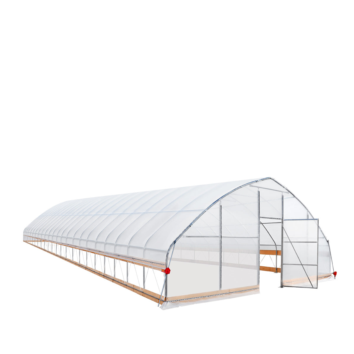 25' x 100' Tunnel Greenhouse Grow Tent w/6 Mil Clear EVA Plastic Film, Cold Frame, Hand Crank Roll-Up Sides, Peak Ceiling Roof, TMG-GH25100-V2 (Previously GH25100)