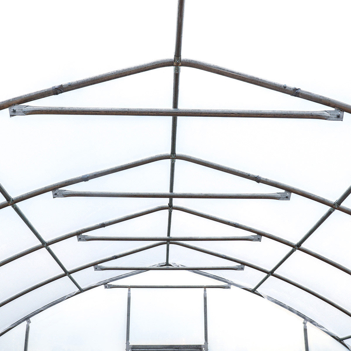 25' x 100' Tunnel Greenhouse Grow Tent w/6 Mil Clear EVA Plastic Film, Cold Frame, Hand Crank Roll-Up Sides, Peak Ceiling Roof, TMG-GH25100-V2 (Previously GH25100)