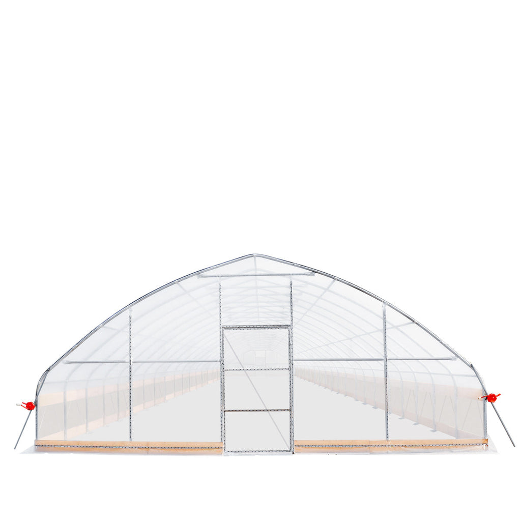 25' x 80' Tunnel Greenhouse Grow Tent w/6 Mil Clear EVA Plastic Film, Cold Frame, Hand Crank Roll-Up Sides, Peak Ceiling Roof, TMG-GH2580-V2 (Previously GH2580)