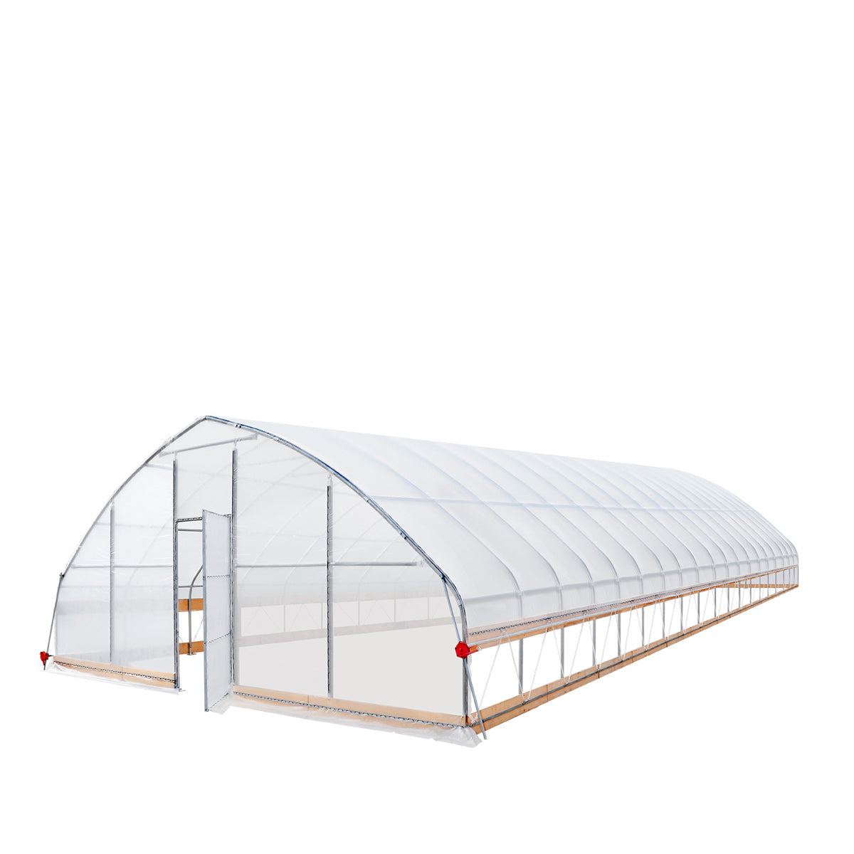 25' x 80' Tunnel Greenhouse Grow Tent w/6 Mil Clear EVA Plastic Film, Cold Frame, Hand Crank Roll-Up Sides, Peak Ceiling Roof, TMG-GH2580-V2 (Previously GH2580)