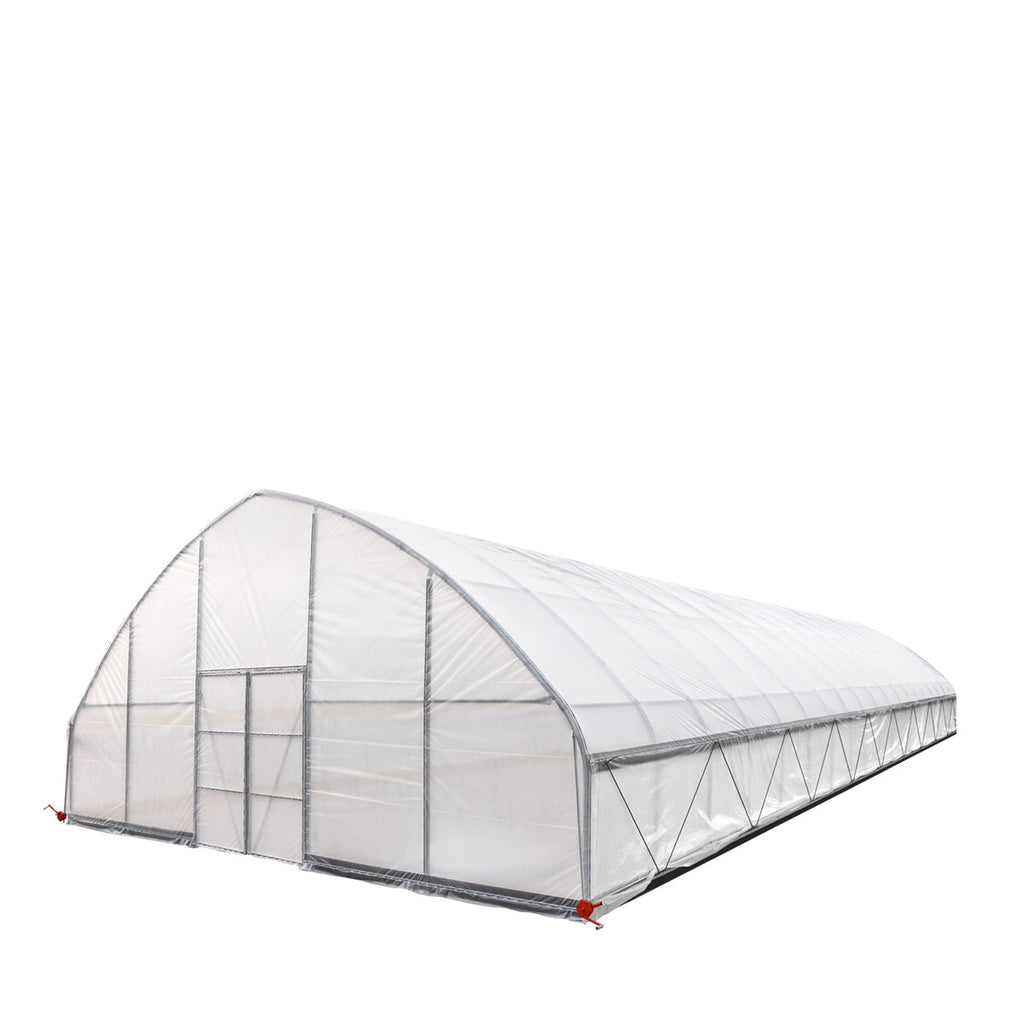 30' x 80' Commercial Tunnel Greenhouse with 6 Mil Clear Poly Covers and Roll-Up Sides TMG-GH3080-V2 (Previously GH3080)