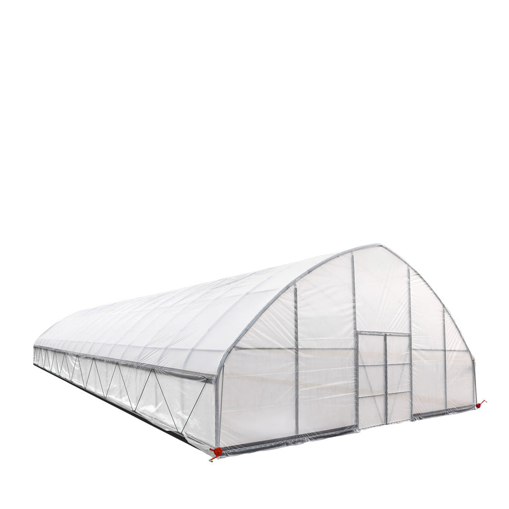 30' x 80' Commercial Tunnel Greenhouse with 6 Mil Clear Poly Covers and Roll-Up Sides TMG-GH3080-V2 (Previously GH3080)