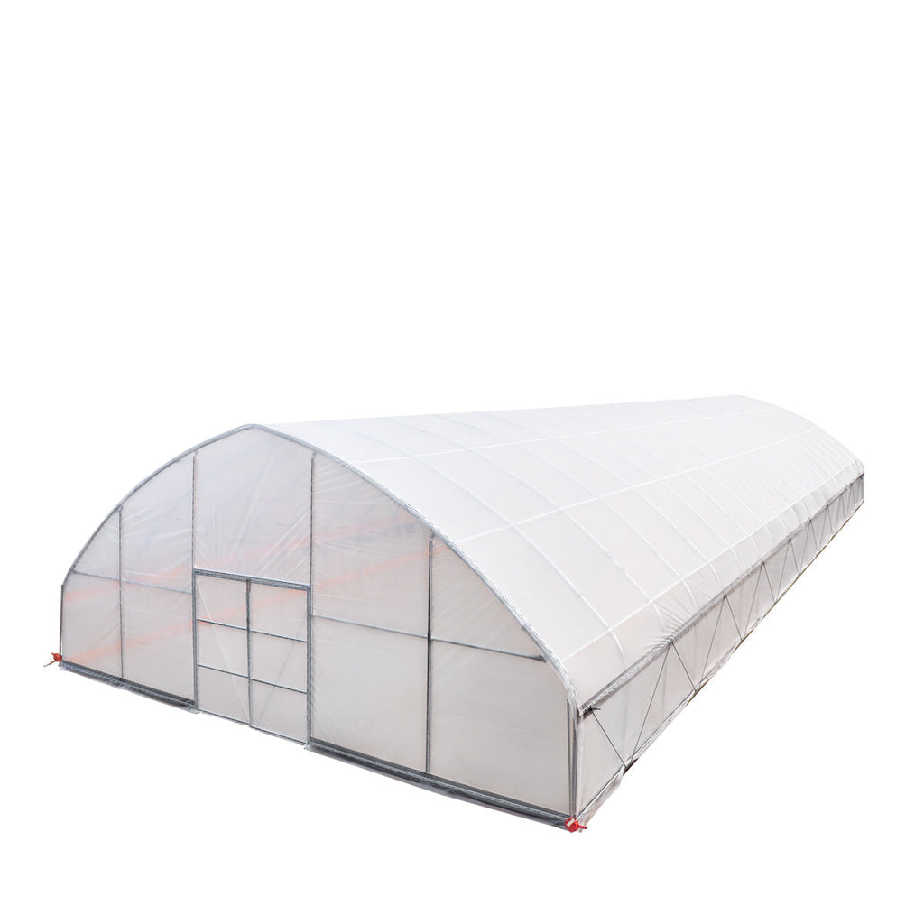 30' x 80' Commercial Tunnel Greenhouse with 6 Mil Clear Poly Covers and Roll-Up Sides TMG-GH3080-V2 (Previously GH3080)