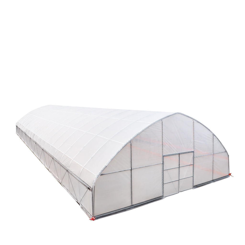 30' x 80' Commercial Tunnel Greenhouse with 6 Mil Clear Poly Covers and Roll-Up Sides TMG-GH3080-V2 (Previously GH3080)