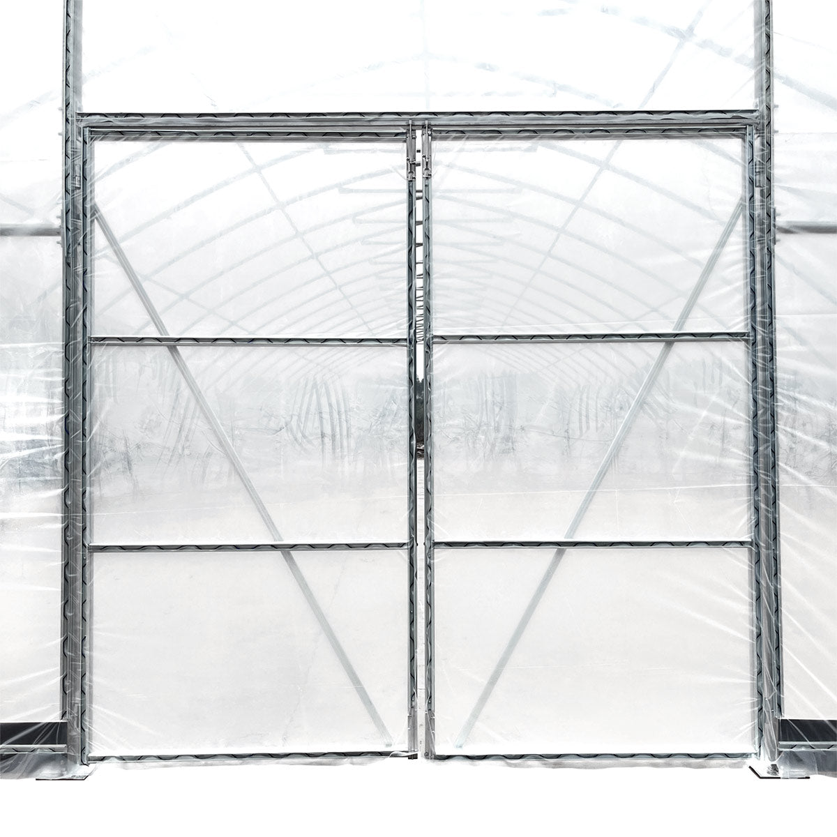 30' x 80' Commercial Tunnel Greenhouse with 6 Mil Clear Poly Covers and Roll-Up Sides TMG-GH3080-V2 (Previously GH3080)