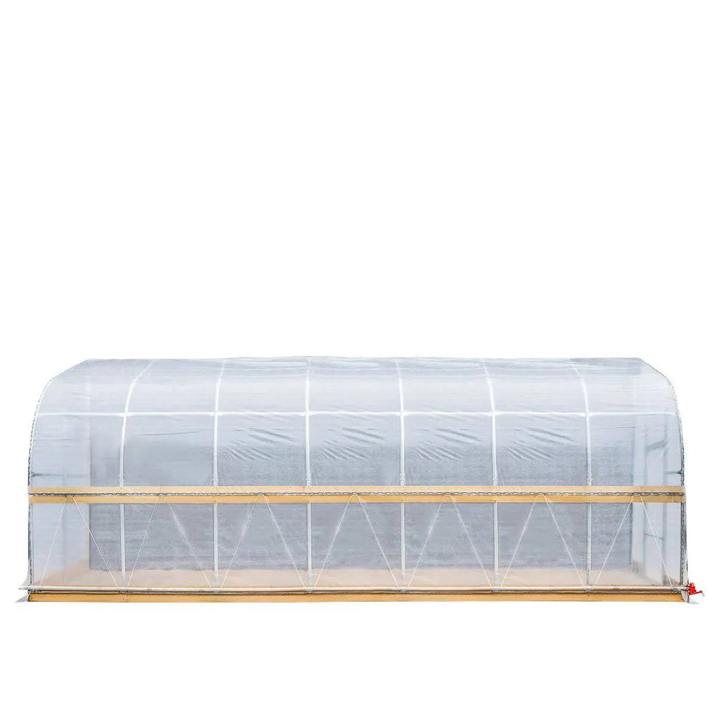 10' x 30' Lean-To Greenhouse Grow Tent w/6 Mil Clear EVA Plastic Film, Cold Frame, Hand Crank Roll-Up Side, 6-½' Sidewall, TMG-GHL1030-V2 (Previously GHL1030)