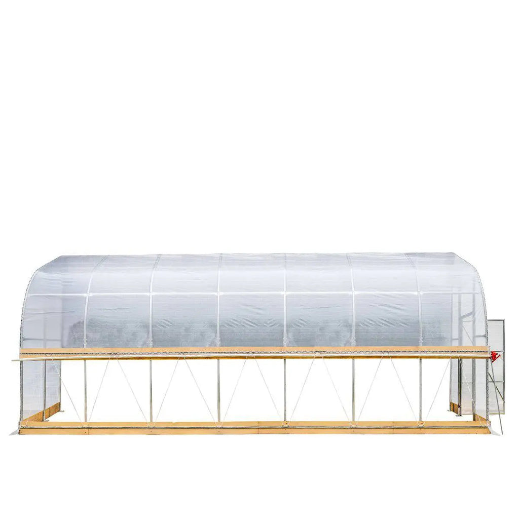 10' x 30' Lean-To Greenhouse Grow Tent w/6 Mil Clear EVA Plastic Film, Cold Frame, Hand Crank Roll-Up Side, 6-½' Sidewall, TMG-GHL1030-V2 (Previously GHL1030)
