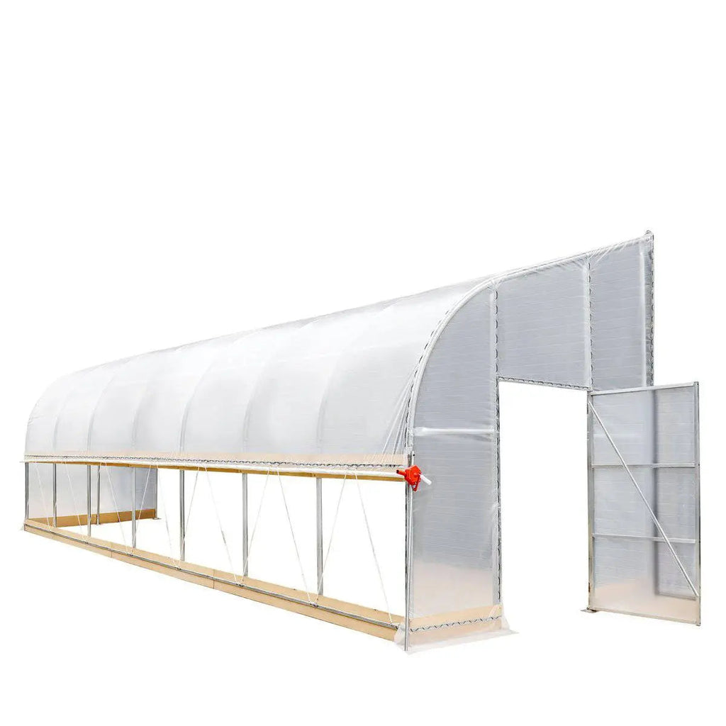 10' x 30' Lean-To Greenhouse Grow Tent w/6 Mil Clear EVA Plastic Film, Cold Frame, Hand Crank Roll-Up Side, 6-½' Sidewall, TMG-GHL1030-V2 (Previously GHL1030)