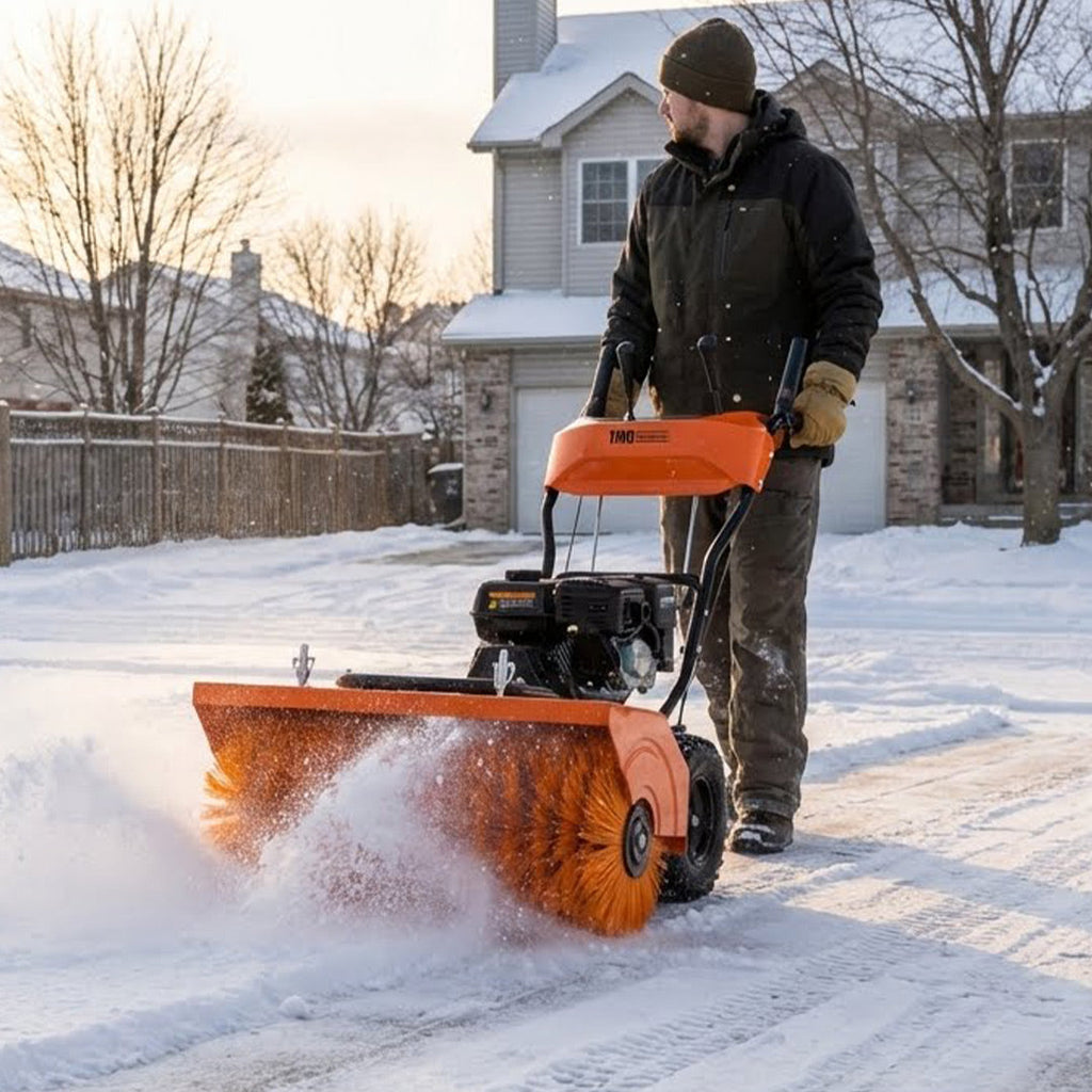 32" All Season Surface Rotary Brush/Snow Broom, Self-Propelled, Forward and Reverse, TMG-GSB32 (Discontinued – No Longer Available)