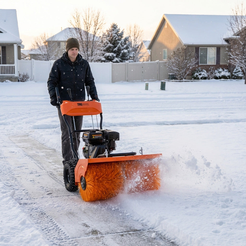 32" All Season Surface Rotary Brush/Snow Broom, Self-Propelled, Forward and Reverse, TMG-GSB32 (Discontinued – No Longer Available)