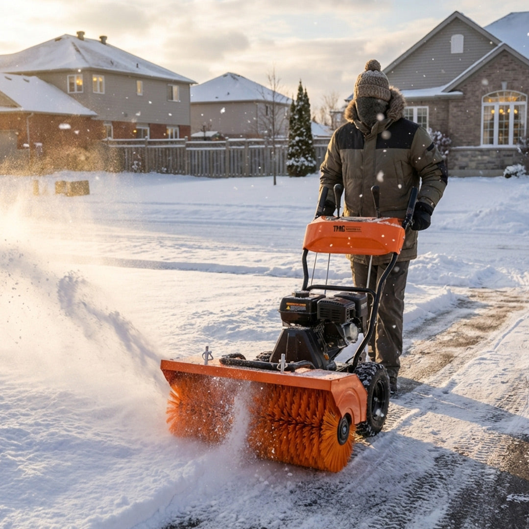 32" All Season Surface Rotary Brush/Snow Broom, Self-Propelled, Forward and Reverse, TMG-GSB32 (Discontinued – No Longer Available)