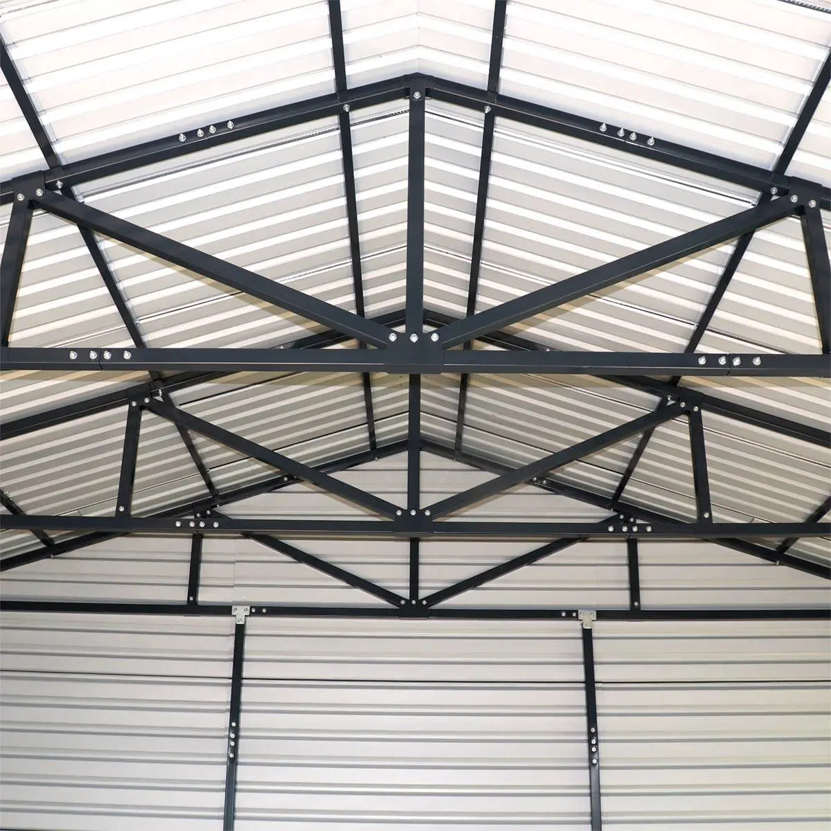 20' x 30' Metal Garage Shed, 11'10" Large Front Door, Side Entry, Window, 13' Peak Height TMG-MS2030D