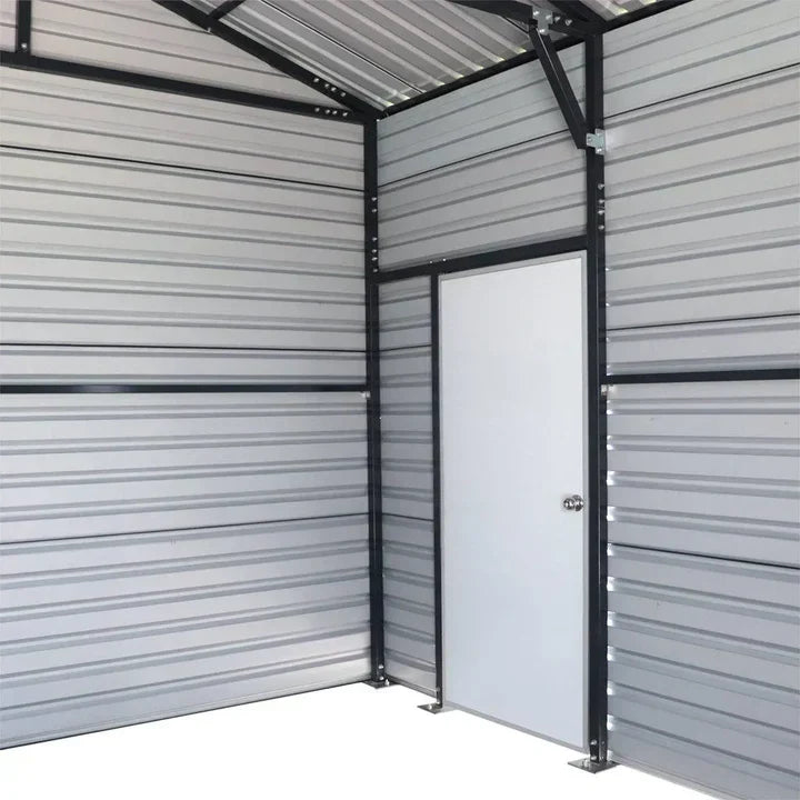 20' x 30' Metal Garage Shed, 11'10" Large Front Door, Side Entry, Window, 13' Peak Height TMG-MS2030D