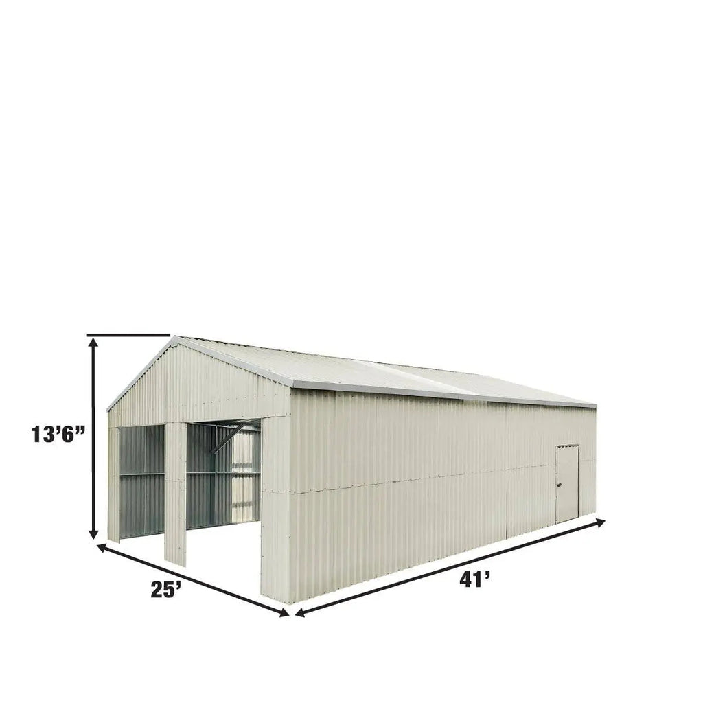 25' x 41' Double Garage Metal Barn Shed (Discontinued – Replaced by TMG-MS2630, 2641)
