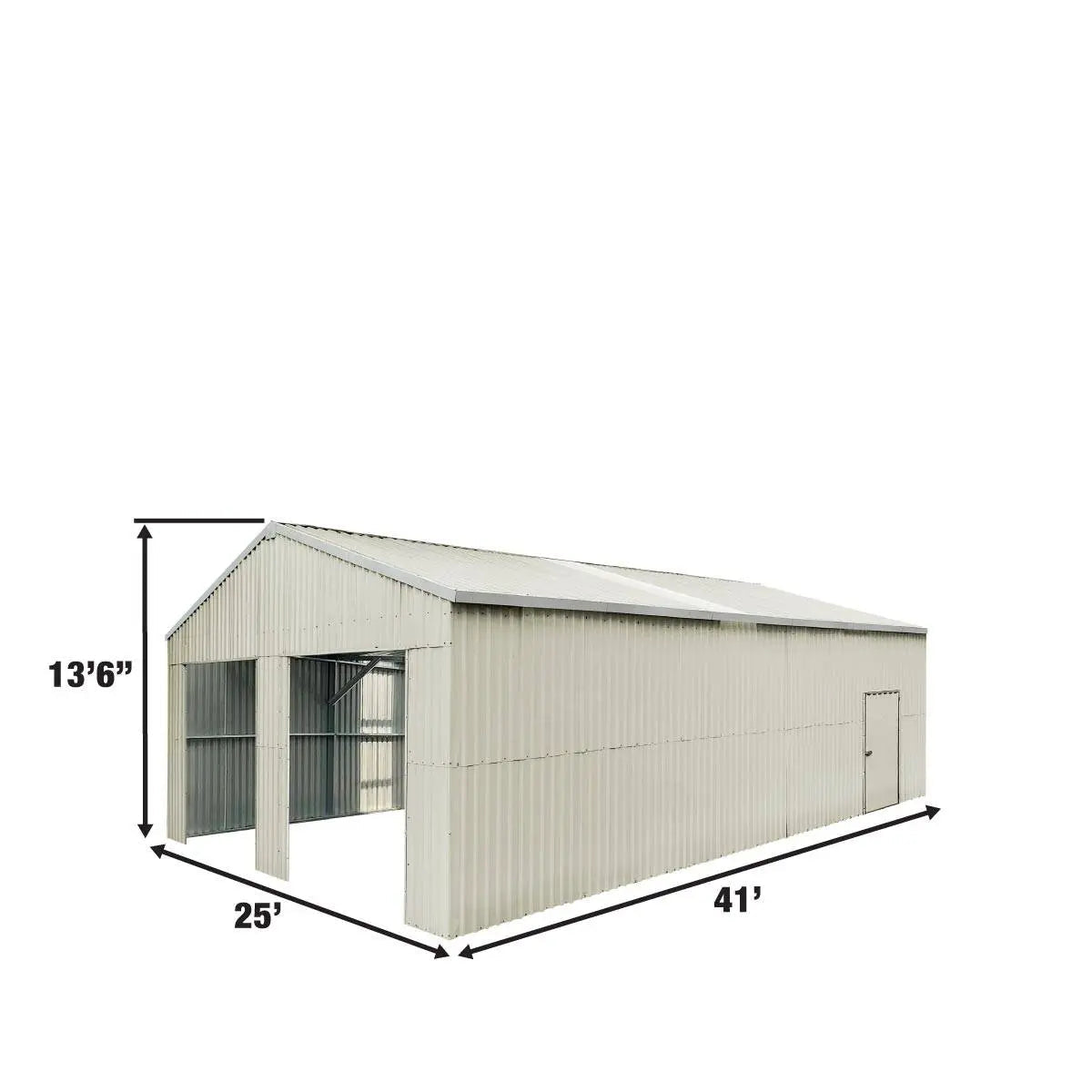 25' x 41' Double Garage Metal Barn Shed (Discontinued – Replaced by TMG-MS2630, 2641)