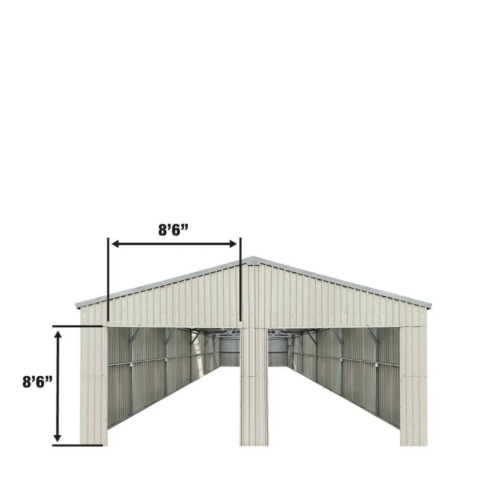 25' x 41' Double Garage Metal Barn Shed (Discontinued – Replaced by TMG-MS2630, 2641)