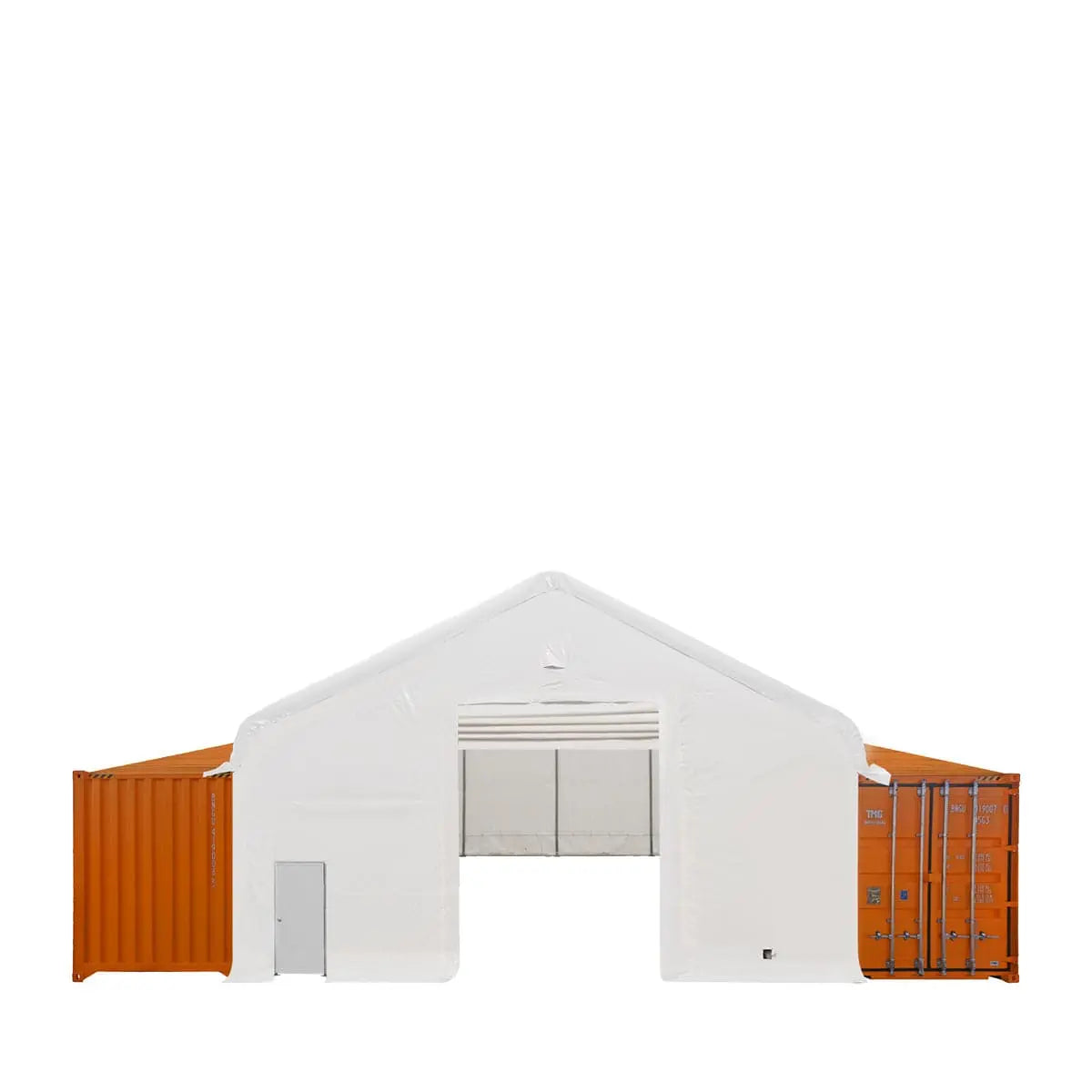 30' x 40' Container Peak Roof Shelter TMG Heavy Series™ with Heavy Duty 17 oz PVC Cover, Fully Enclosed front and back endwalls, TMG-ST3042CG (Previously ST3041CG)