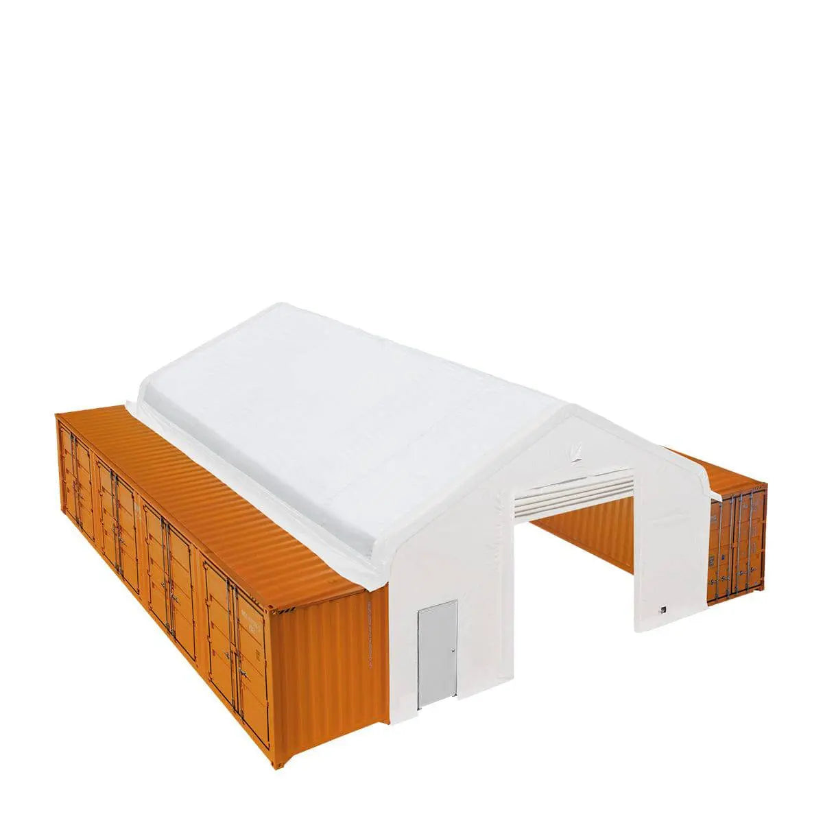 30' x 40' Container Peak Roof Shelter TMG Heavy Series™ with Heavy Duty 17 oz PVC Cover, Fully Enclosed front and back endwalls, TMG-ST3042CG (Previously ST3041CG)