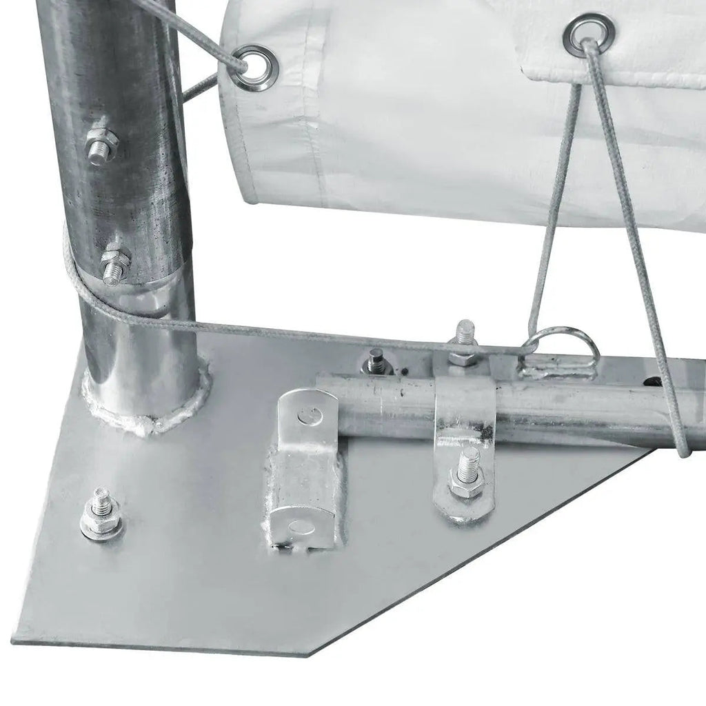 30' x 50' Straight Wall Peak Ceiling Storage Shelter with Heavy Duty 17 oz PVC Cover & Drive Through Doors, TMG-ST3050V (Discontinued – No Longer Available)